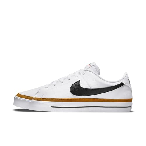 Nike Men's Court Legacy Shoes, White/Black-Desert Ochre, 13