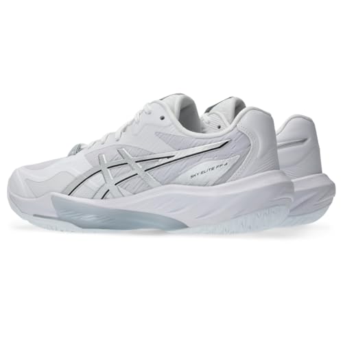 ASICS Women's Sky Elite FF 4 Volleyball Shoes, 7.5, White/Pure Silver