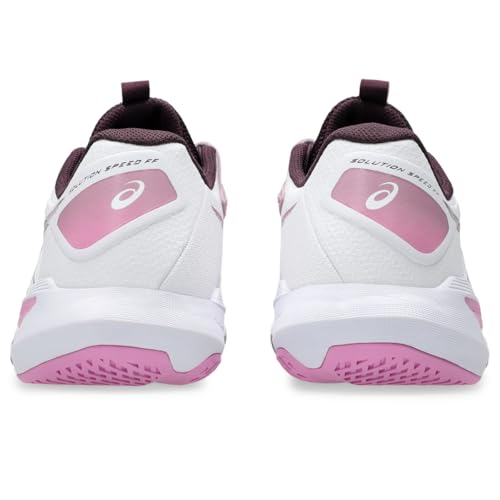 ASICS Women's Solution Speed FF 4 Tennis Shoes, 8.5, White/Dusty Mauve