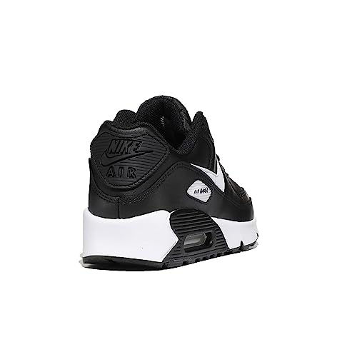 Nike Boy's Air Max 90 LTR (Big Kid) Black/White/Black 6 Big Kid M