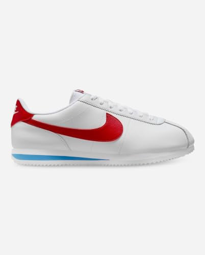 Nike Men's Cortez Sneakers, White/Varsity Red/Varsity Blue, 10 Medium US