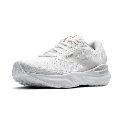 Brooks Women’s Adrenaline GTS 24 Supportive Running Shoe - White/Oyster/Alloy - 6 Medium