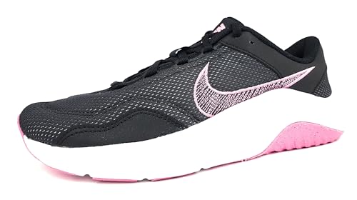 Nike Womens Legend Essential 2 PRM Running Trainer, Black Pinksicle Particle Grey, 10