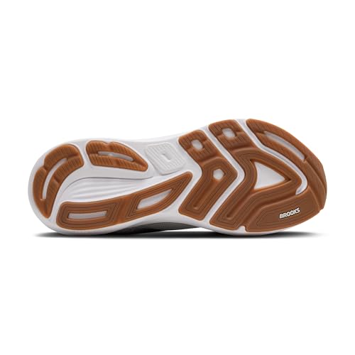 Brooks Men’s Revel 8 Neutral Running & Walking Shoe - White/Black/Oak Buff - 10.5 Medium