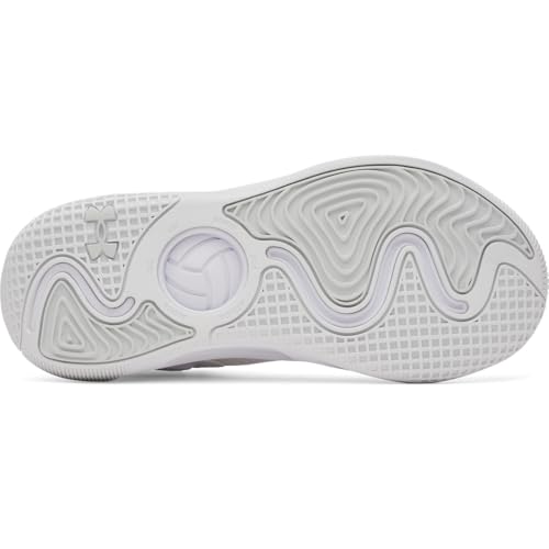Under Armour Women's Highlight Ace 2 Volleyball Shoes, (100) White/White/Halo Gray, 8.5, US