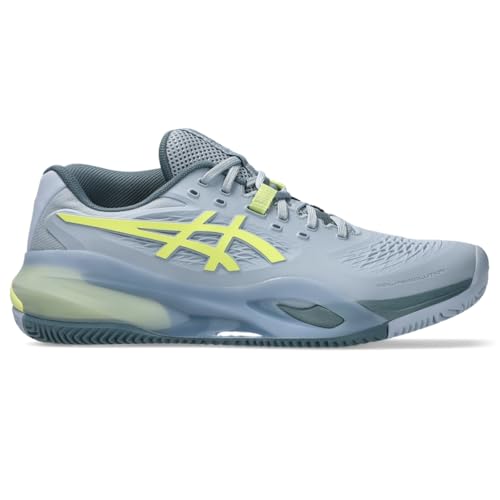 ASICS Men's Gel-Resolution X Clay Tennis Shoes, 9, Grey Blue/Pistachio