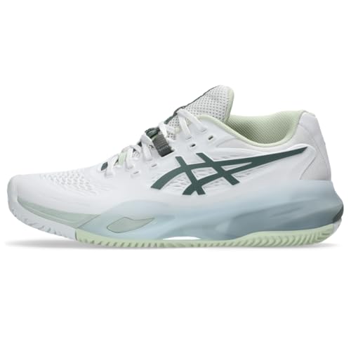 ASICS Women's Gel-Resolution X Clay Tennis Shoe, 11, White/Monument Blue