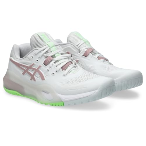 ASICS Women's Gel-Resolution X Tennis Shoes, 9, White/MORGANITE