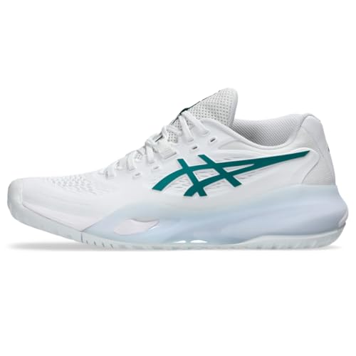 ASICS Women's Gel-Resolution X Tennis Shoes, 9, White/Pitch Green