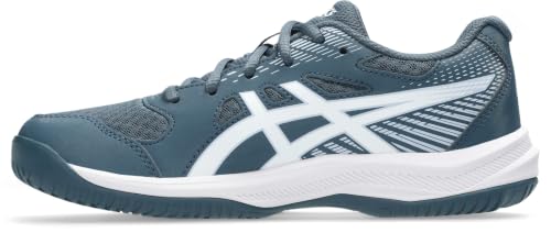 ASICS Unisex Kids Upcourt 6 GsIndoor Sports Shoes, Raw Indigo White, 4.5 UK Child