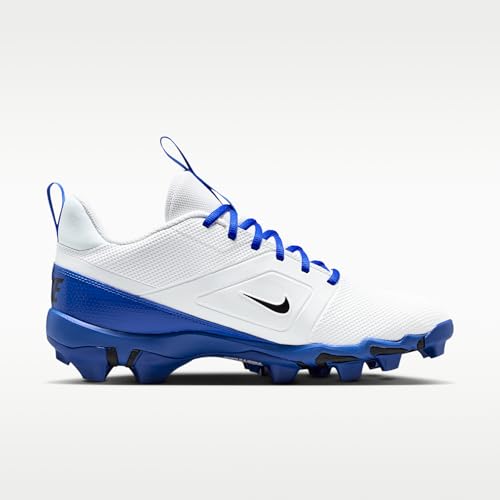 Nike Alpha Menace 4 Shark Football Cleats (White/Hyper Royal/Black) Size 9