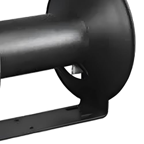 Master Mechanic 3/8" x 100' Lightweight Compact Wall Mount Retractable Powder Coated Steel Air Compressor Open Hose Storage Reel, Black