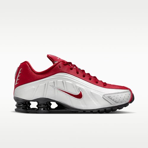 Nike Shox R4 Men's Shoes (Metallic Silver/Black/Team Crimson) Size 11