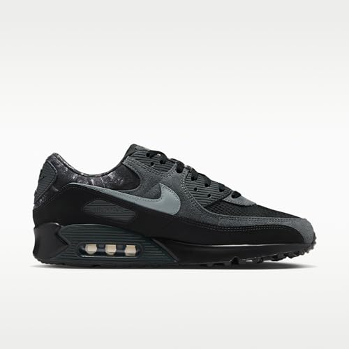 Nike Air Max 90 Men's Shoes (Black/Dark Smoke Grey/Metallic Cool Grey) Size 8