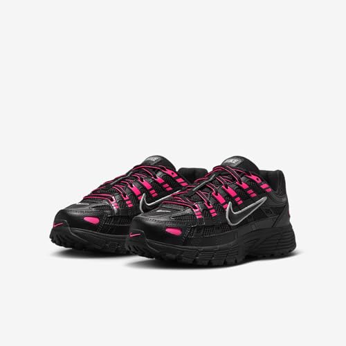 Nike P-6000 Big Kids' Shoes (HV5064-600, Pink Blast/Metallic Silver/Black) Size 6