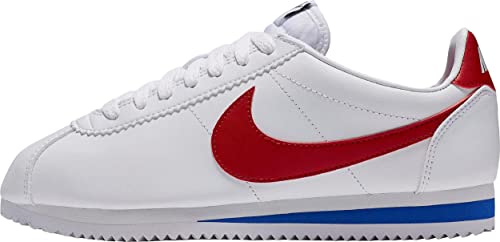 Nike WMNS Classic Cortez Leather, Women's Fitness Shoes, White White Varsity Red Varsity Royal 103, 7