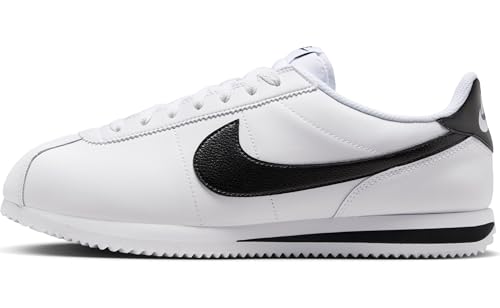 Nike Men's Cortez Sneakers, White/Black, 10 Medium US
