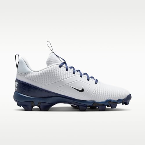 Nike Alpha Menace 4 Shark Football Cleats (White/Midnight Navy/Black) Size 7.5