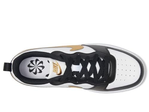 Nike Unisex Kids Court Borough Low Recraft (Big Kid) Black/Metallic Gold/Black/White 4.5 Big Kid Medium