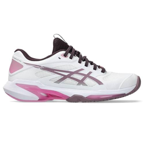 ASICS Women's Solution Speed FF 4 Tennis Shoes, 8.5, White/Dusty Mauve