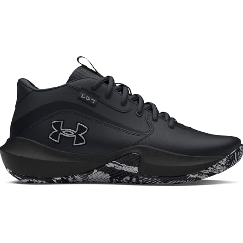 Under Armour Unisex Grade School Lockdown 7, (004) Black/Black/Metallic Silver, 7, US