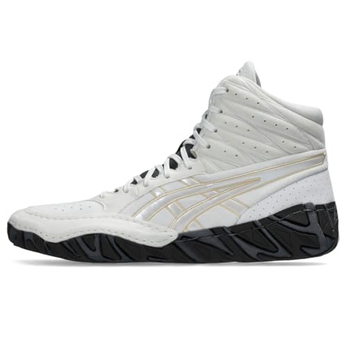 ASICS Men's Aggressor 6 Wrestling Shoes, 13, White/Champagne