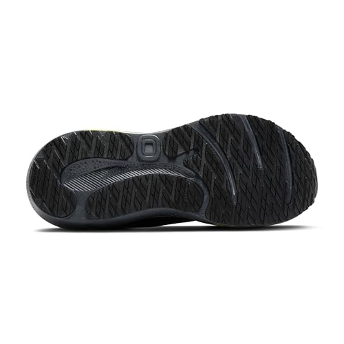 Brooks Men’s Adrenaline GTS 24 Weatherized Supportive Running Shoe - Black/Ebony/New Yellow - 12 Medium