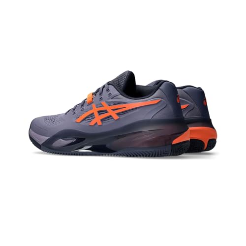 ASICS Men's Gel-Resolution X Clay Trainers, Greyish Purple Nova Orange, 13 US