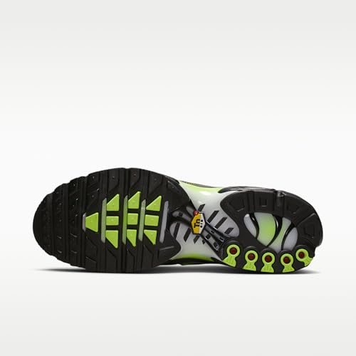 Nike Air Max Plus Men's Shoes (White/Pearl Grey/Black/Neon Yellow) Size 13