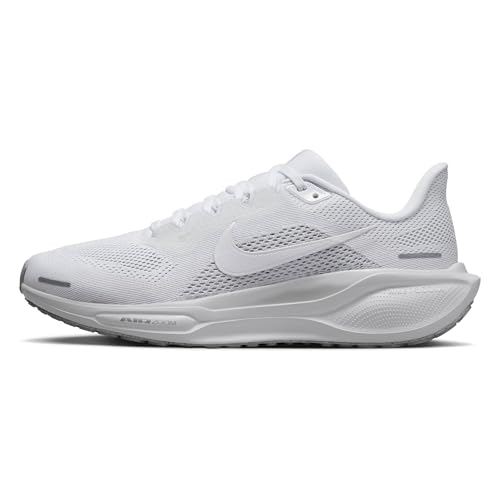 Nike Women's Pegasus 41 White/White/Pure Platinum/Metallic Silver 9 Medium