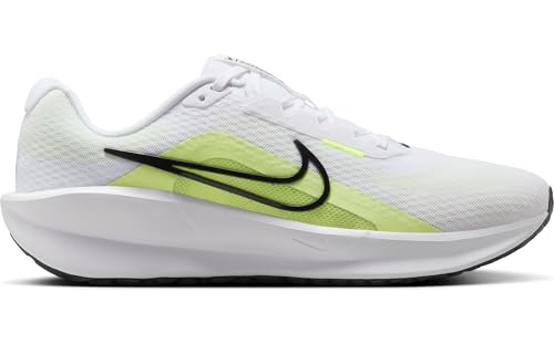 Nike Downshifter 13 Men's Road Running Shoes (FD6454-105, White/Light Lemon Twist/Volt/Black) Size 11