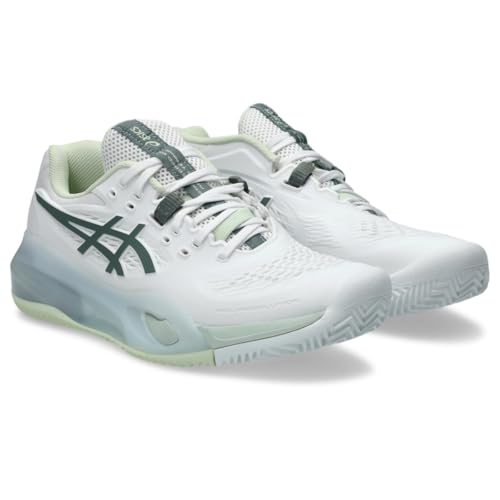 ASICS Women's Gel-Resolution X Clay Tennis Shoe, 11, White/Monument Blue