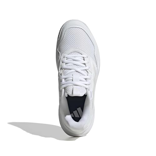 adidas Women's Gamecourt 3 All Court Tennis, WhiteZeroMetallicWhite, 9