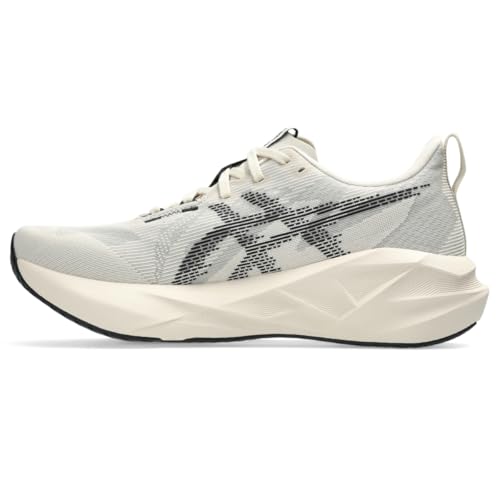 ASICS Men's NOVABLAST 5 Running Shoes, 11.5, Oatmeal/Black