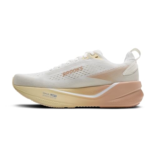 Brooks Women’s Ghost Max 4 Neutral Running & Walking Shoe - White/Rose/Rutabaga - 7.5 X-Wide