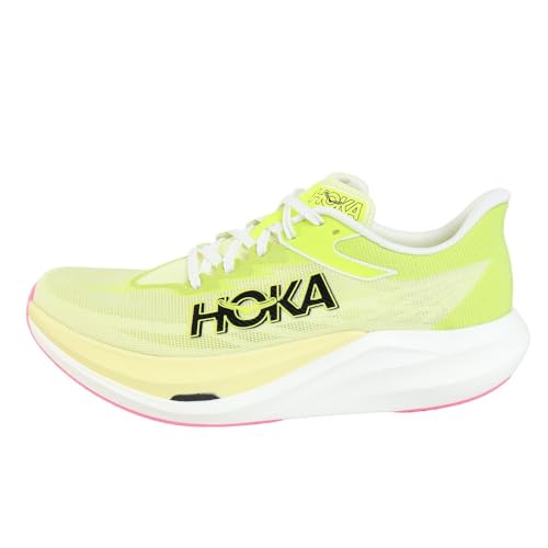 Hoka Unisex Rocket X 3 Sneaker, Sunlight/Neon Citrus, 9 US Men