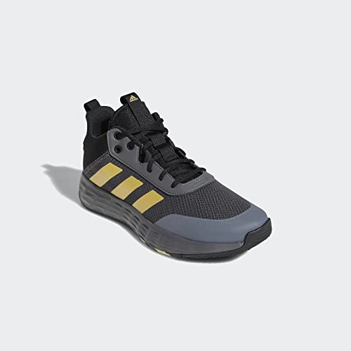 Adidas Adult Ownthegame Shoes Grey Five/Matte Gold/Core Black 14