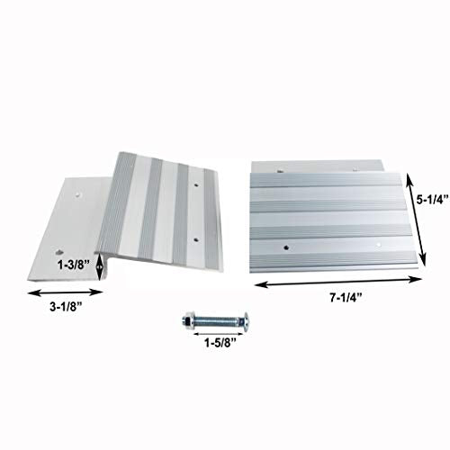 MaxxHaul Aluminum Ramp Top Kit 2 Pack Turns 2x8 Boards into Utility Loading Ramps 1400 lb Capacity with Non‑Skid Surface and Tailgate Protective Pads (80439)