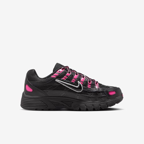 Nike P-6000 Big Kids' Shoes (HV5064-600, Pink Blast/Metallic Silver/Black) Size 6
