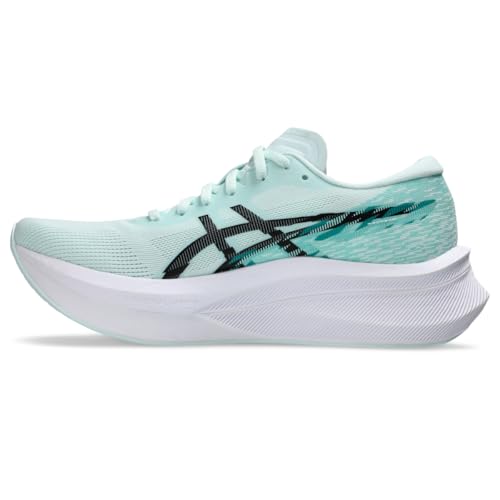 ASICS Women's Magic Speed 4 Running Shoes, 12, Soothing SEA/Black
