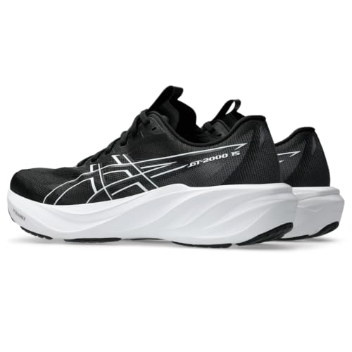 ASICS Men's GT-2000 15 Running Shoes, 10, Black/White