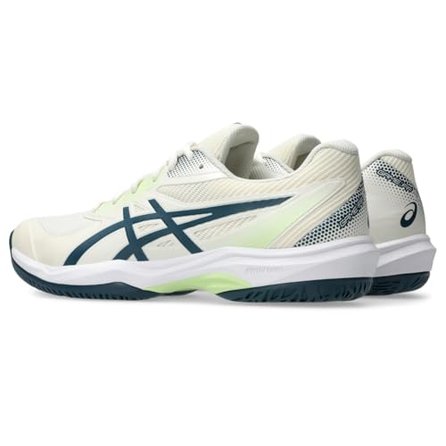 ASICS Men's Game FlyteFoam Pickleball Shoes, 14, Cream/Tranquil Teal