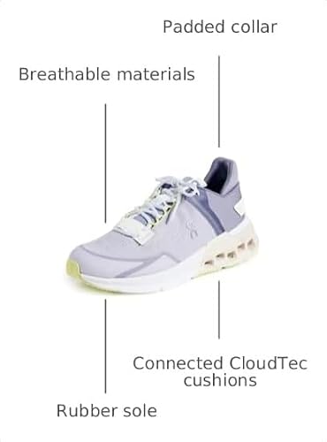 On Women's Cloudnova Flux Sneakers, Fade | Moon, Purple, 8.5 Medium US