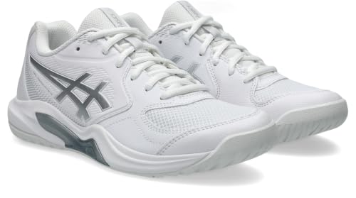 ASICS Women's Gel-Dedicate 9Tennis Shoes, White Pure Silver, 9 US