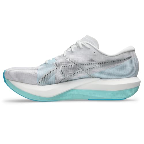ASICS Unisex Magic Speed 5 Running Shoes, 11.5M / 13W, White/Pure Silver