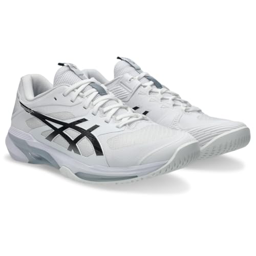 ASICS Men's Solution Speed FlyteFoam 4 Tennis Shoes, 11, White/Black