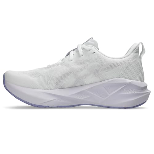 ASICS Women's Novablast 5 Sneaker, White Lilac Hint, 9 US