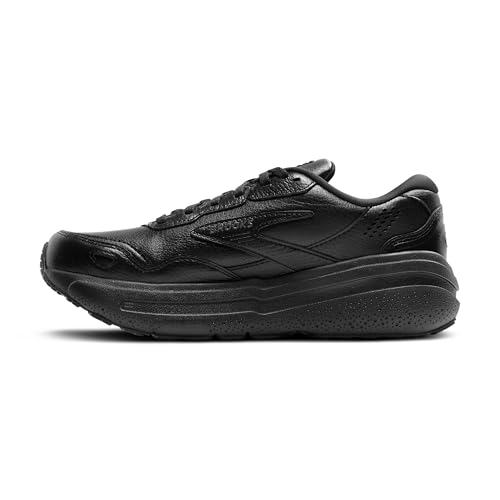 Brooks Women’s Ghost Max Suede/Leather Neutral Running & Walking Shoe - Black/Black - 10 Medium