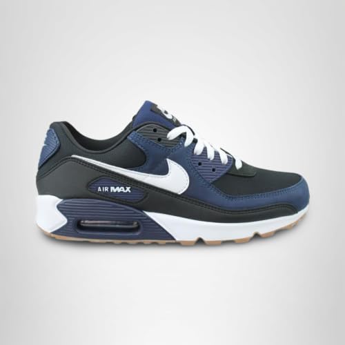 Nike Air Max 90 Men's Shoes (FB9658-400,Midnight Navy/Black/Gum Medium Brown) Size 9