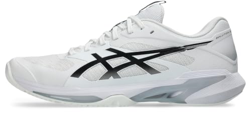 ASICS Men's Solution Speed Ff 4Tennis Shoes, White Black, 8.5 US